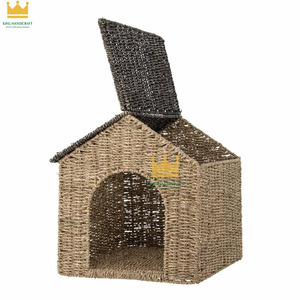 Panier de rangement en jonc de mer tressé pour chien, organisateur de jouets, panier de rangement, décoration de chambre d'enfant, OEM - Product Image 3
