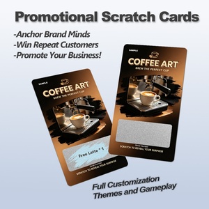 Factory Wholesale Custom Scratch-off Tickets Prize <b>Cards</b> Activity Scratch <b>Cards</b> DIY for Coffee Bar Promotion - Product Image 4
