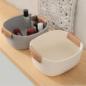 handmade fashion coil weaving cotton <b>rope</b> decorative storage cotton <b>rope</b> coil basket - Product Image 6