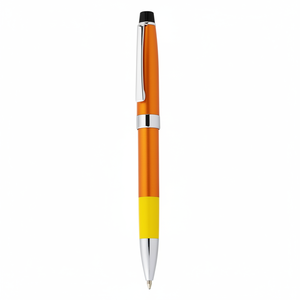Penna a Sfera Promozionale Sportiva in Alluminio Lucido Arancione, Punta da 1.0mm, Corpo Giallo - Product Image 2
