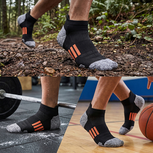 Chaussettes de sport basses personnalisées à marque privée, chaussettes courtes tendance bicolores, chaussettes bateau décontractées à tube court, vente en gros OEM - Product Image 4