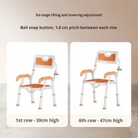 Chaise de douche en alliage d'aluminium Simplywalk 150 kg, chaise de toilette en forme de U, femme enceinte, certification MDR CE, support du distributeur