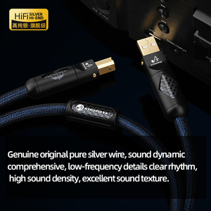 Per ATAUDIO di fascia alta cavo dati <span class=keywords><strong>Audio</strong></span> <span class=keywords><strong>USB</strong></span> in argento puro in fibra di carbonio placcato oro C B OTG giacca in Nylon per altoparlante <span class=keywords><strong>Audio</strong></span> Hifi - Product Image 5