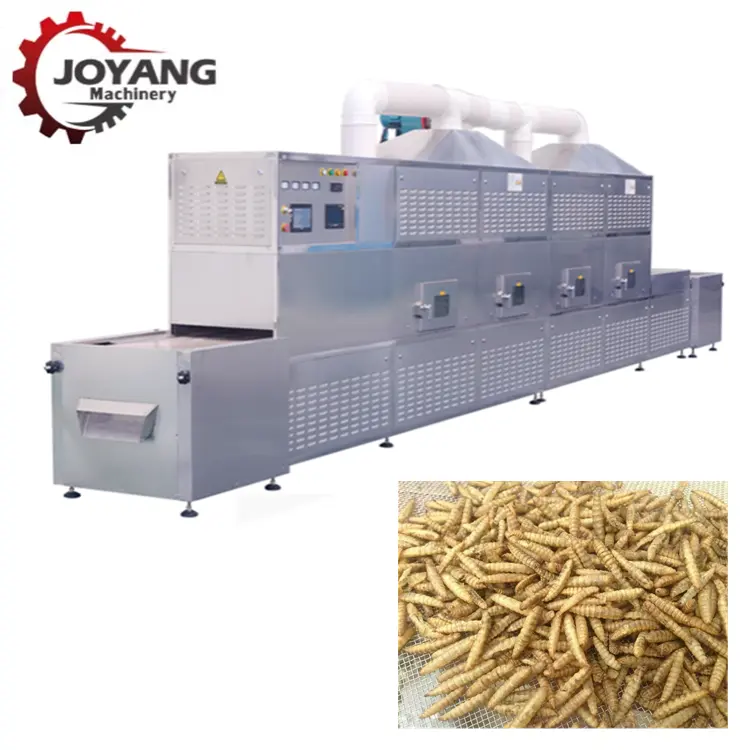 Superworms Microwave Yellow Mealworm Insects Drying Machine Black Soldier Fly BSFL Drying Equipment