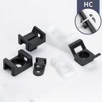 HC selle forme fixateur cordon porte-câble pince autocollant rond mur câblage accessoires câble organisateur verrouillage câble Clip