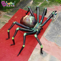 Décoration d'extérieur réaliste gonflable en forme d'araignée effrayante pour Halloween, araignée gonflable géante personnalisée pour le carnaval