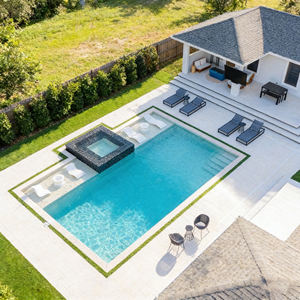 Fibra de vidrio de lujo al aire libre Venta caliente nadar y Spa fibra de vidrio semi enterrada para la venta piscina fuera de la puerta - Product Image 4