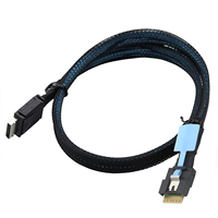 PCIE Oculink SFF 8611 4I 42P Stecker auf Slimline SAS SFF-8654 4I 38P Anti-Deflexions-Kabel mit Zugband Hochgeschwindigkeits-Serverkabel