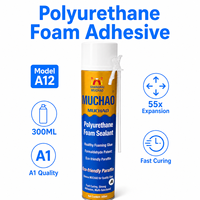 Adhésif mousse polyuréthane A12 300ml, expansion 55x, longueur de remplissage 30m, qualité A1, pistolet à mousse, double usage, pour l'étanchéité des joints de portes et fenêtres