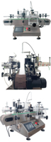 Machine d'étiquetage automatique de bouteilles en plastique à chaîne de table haute vitesse avec moteur, PLC et boîte de vitesses