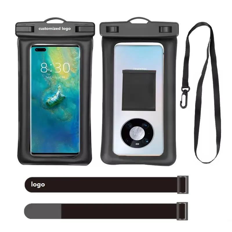 IPX8 sertifikalı özelleştirilmiş Premium TPU yüzme yüzen su geçirmez telefon çantası Armband yüzer kılıf çanta ile iPhone için