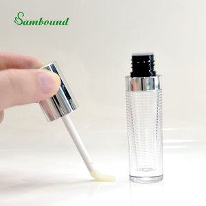 <b>Travel</b>-Size Lip Gloss Tubes <b>Clear</b> Plastic Applicator <b>Bottle</b> with Soft Brush Tip for Lip Oil and Glossy Makeup Formulas - Product Image 1