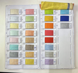 Colección de Telas Vibrantes con Técnica de Tejido, 80% Lino, 20% Algodón, para Vestidos y Camisas de Verano - Product Image 1