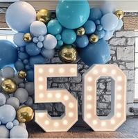Yijiao Vente en gros de lettres lumineuses en acrylique LED de 3 pieds, 4 pieds, 5 pieds, logo lumineux pour la décoration d'arrière-plan d'événements d'anniversaire