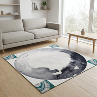 Tapis en nylon imprimé à la machine, design luxueux, forme ronde pour salon, tapis de haute qualité pour salon, prix de gros