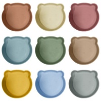 Nouvel Arrivage Assiette d'alimentation pour bébé en silicone de qualité alimentaire sans BPA Assiette à dîner en silicone avec ventouse