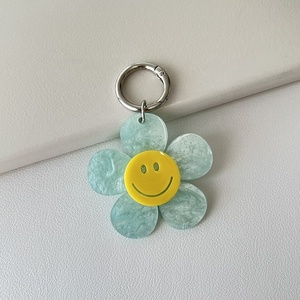New Acrylic Cartoon Sunflower Coin Holder Keychain <b>Cute</b> for Flower Bag Charm Colorful Unique Design Pendant <b>Purse</b> Backpack - Product Image 5
