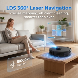 Robot Vacuum Cleaner PX7D LDS Laser Navigation 18000Pa Auto Empty Dock Sweep&<b>Mop</b> Smart App Control - Product Image 4