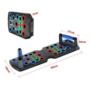 Planche à pompes multifonctionnelle avec entraîneur de gym intégré, design pliable portable, matériau ABS, poignées 10 en 1 pour la maison - Product Image 3