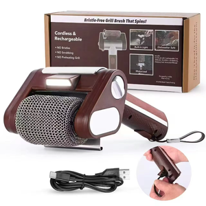 Brosse de nettoyage électrique sans fil pour barbecue transfrontalier, en acier inoxydable, pour grille de cuisson, rechargeable, portable et lavable - Product Image 5