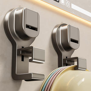 Gancho de succión Ltes Y819, redondo, para montaje en pared, sin perforaciones, con acabado pulido, organizador de almacenamiento para cocina y baño - Product Image 3