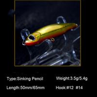 TG 65mm 8.3g Leurre de pêche en plastique type crayon coulant, Stickbait dur artificiel pour lancer longue distance, Matériel de pêche