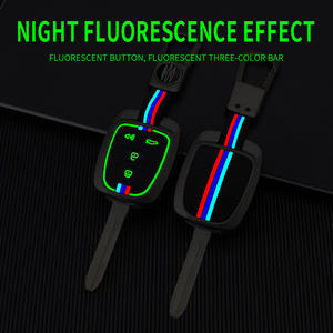 Étui de protection pour <span class=keywords><strong>clé</strong></span> de voiture en alliage de zinc et gel de silice pour Toyota FJ LAND CRUISER, ancien RAV4, Plarad, <span class=keywords><strong>porte</strong></span>-clés à brancher, sac à clés - Product Image 3