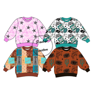 Vendita calda Pullover manica lunga per neonati stampa occidentale personalizzata girocollo per bambini ragazzi ragazze Top <span class=keywords><strong>felpe</strong></span> - Product Image 2
