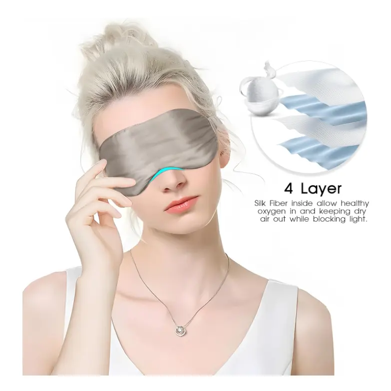 100% naturel Super doux vraie soie nouveau style personnalisé imprimé sexy masque pour les yeux en soie de sommeil