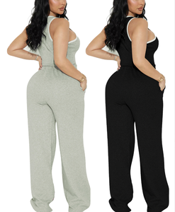 Peeqi D25ST376 Automne 2025 Nouvel ensemble <span class=keywords><strong>pantalon</strong></span> deux pièces pour femmes, haut court sans manches à imprimé <span class=keywords><strong>rayé</strong></span>, <span class=keywords><strong>pantalon</strong></span>, ensemble deux pièces pour femmes - Product Image 2