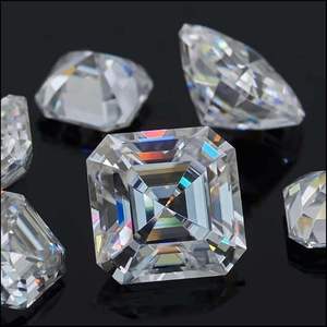 Diamanti Sintetici IGI Certificati 18ct CVD/HTPT Taglio Asscher Colore D Purezza VVS per Creazione di Gioielli - Product Image 5