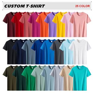 Wholesale Blank Plus Size T Shirt Custom 100% Cotton T-shirt Logo for Men's Plain Printing Printed <b>White</b> Black Casual <b>Tshirt</b> - Product Image 3