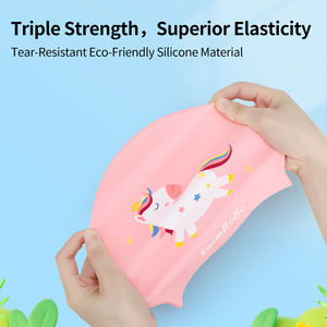 Swimbobo Enfants Confort <span class=keywords><strong>Bonnet</strong></span> <span class=keywords><strong>De</strong></span> Bain Haute Élastique Doux Fit <span class=keywords><strong>Bonnet</strong></span> <span class=keywords><strong>De</strong></span> Bain <span class=keywords><strong>pour</strong></span> Activités Nautiques Enfants <span class=keywords><strong>Bonnet</strong></span> <span class=keywords><strong>De</strong></span> Bain - Product Image 4