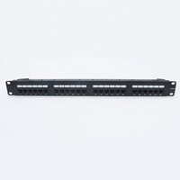 Loaded CAT6 UTP Keystone Jack 19 Inci 1U 24 Port 110 Tipe Unshielded CAT 6 Panel Patch Ethernet