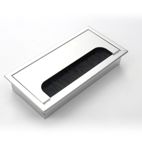 Oeillet triangulaire en alliage d'aluminium pour bureau Brosse à câble de table Oeillet pour salle de réunion Hôtel/Appartement Raccord en alliage de zinc