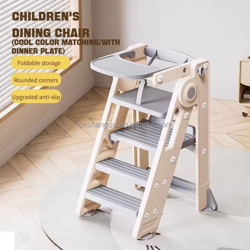 GRIS CLAIR 2 (chaise haute bébé avec assiette)
