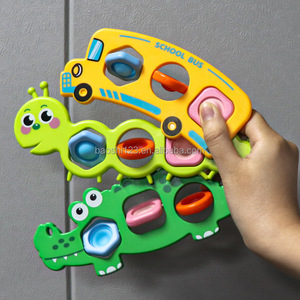 Juguete Sensorial Antiestrés con Forma de Cocodrilo, Oruga y Autobús Escolar, Juguete de Burbujas para Dedos, para Bebés, Niños y Adultos, Anti-Ansiedad - Product Image 2