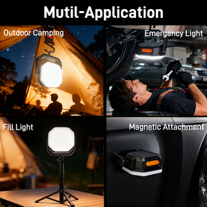 ไฟฉายพกพาสำหรับตั้งแคมป์กลางแจ้งแบบโซลาร์เซลล์ IP65 กันน้ำ วัสดุ ABS 160 LEDs พร้อมตะขอแม่เหล็ก ใช้ในบ้าน เต็นท์ ฉุกเฉิน ปรับความสว่างได้ - Product Image 5