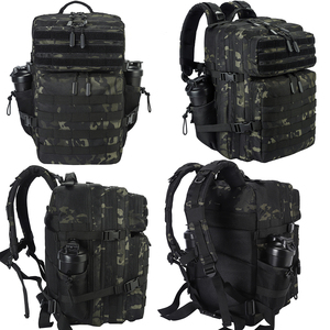 Sac à dos tactique Trailpop en toile Oxford haute densité résistante à l'eau, équipement de <span class=keywords><strong>patrouille</strong></span>, 45L, noir camouflage - Product Image 2
