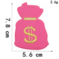 Série Personnalité Fille : Écussons brodés thermocollants en tissu sergé, motif rouge à lèvres et talons hauts pour vêtements