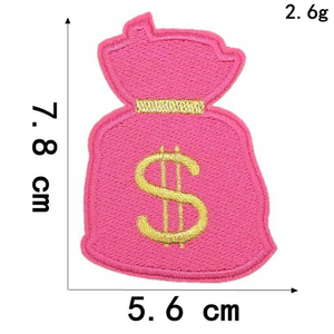 個性派ガールシリーズ ツイル生地 刺繍ワッペン アイロン接着タイプ 口紅とハイヒールのデザイン 衣類用 - Product Image 5