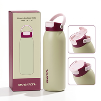 En Stock Échantillon Gratuit Bouteille d'Eau Isotherme Portable de Sport en Acier Inoxydable 24oz 32oz avec Pailles