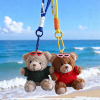 Pendentif de sac en peluche ours personnalisé, jouet en tissu, poupée créative, porte-clés ours Cauchy, cadeau pour voiture, rembourrage en coton PP, unisexe, 14 ans
