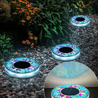 Nouvelle lampe solaire à piquet en ABS, étanche, pour extérieur, avec mosaïque LED, style pastoral campagnard, lampe décorative