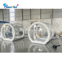 Tente Dôme Bulle Transparente Gonflable Personnalisée d'Extérieur avec Tunnel, Maison de Camping