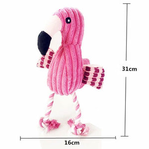 Toptan kuzu & Flamingo gıcırtılı peluş köpek oyuncaklar mısır kadife çiğnemek oyuncaklar, noel hediyeler için dayanıklı yumuşak doldurulmuş hayvanlar - Product Image 3