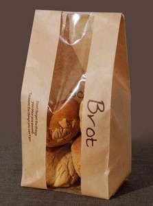 SenAng05 Factory Wholesale Bread Window Clear Disposable Bakery Packing Grade <b>Kraft</b> Paper <b>Bag</b> for Fried Food - Product Image 2