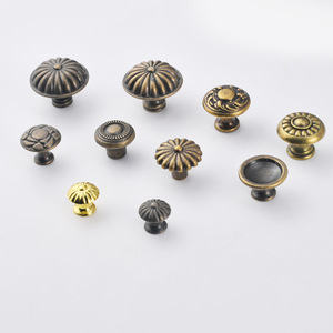 Furniture Handle And <b>Knob</b> Zinc Alloy Round Traditional Drawer Cabinet Hardware Durable Single Hole - Product Image 3