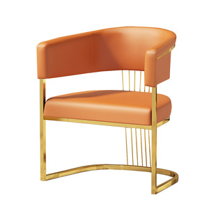 Chaise de salle à manger rembourrée avec cadre doré, design moderne, pour salle à manger, usage adulte - Product Image 4