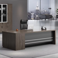 Silla de escritorio de oficina individual grande moderna, muebles de ordenador de madera para gerente simple, comedor para el hogar